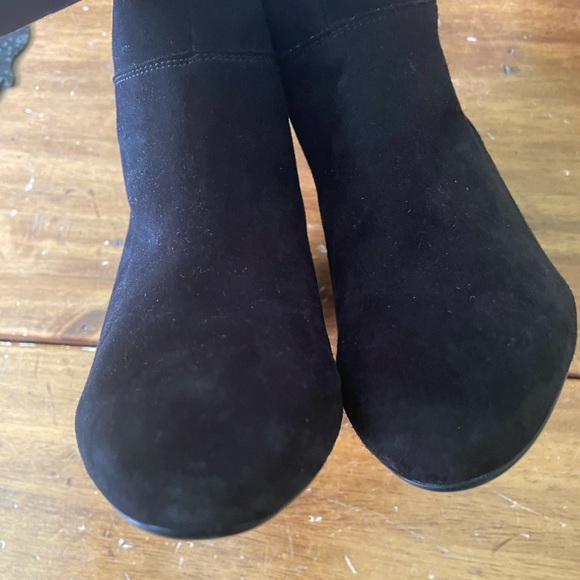 New GABOR Block Heel Black Suede Slouch Boot Uk Size 5 US 7.5 Eu 38 - Picture 4 of 9